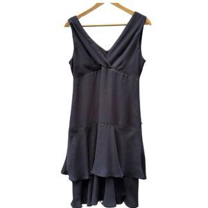Rabbit Rabbit Rabbit Designs Black V-Neck Sleeveless Cocktail Dress Size 8